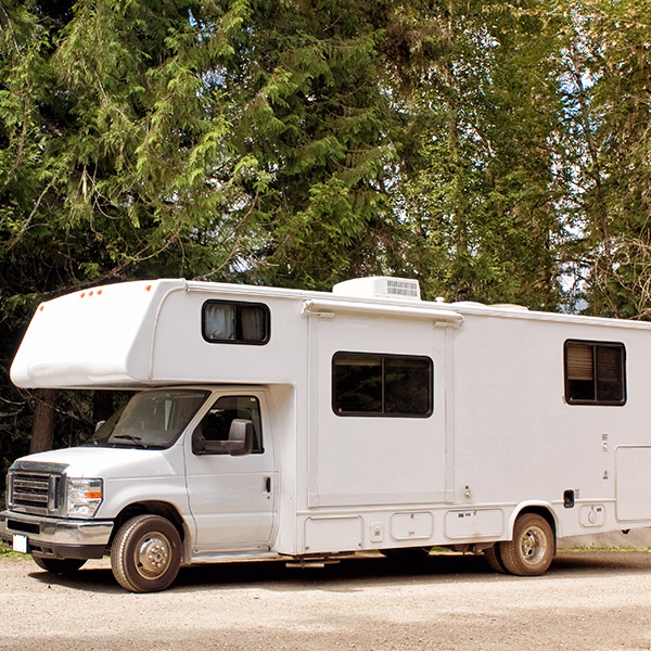 Side view of a motorhome